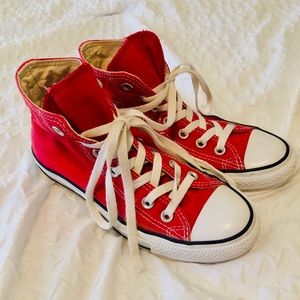 Red high top converse